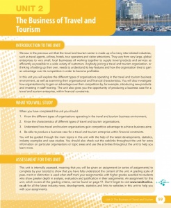 Unit 2 The Business of Travel and Tourism eUnit (2010 specifications)