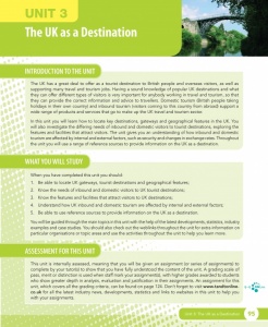 Unit 3 The UK as a Destination eUnit (2010 specifications)