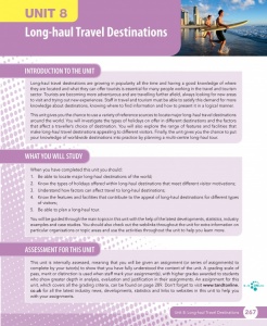 Unit 8 Long-haul Travel Destinations eUnit (2010 specifications)
