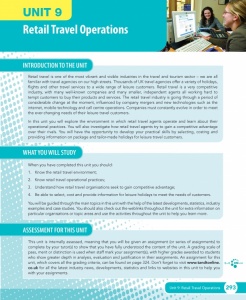Unit 9 Retail Travel Operations eUnit (2010 specifications)