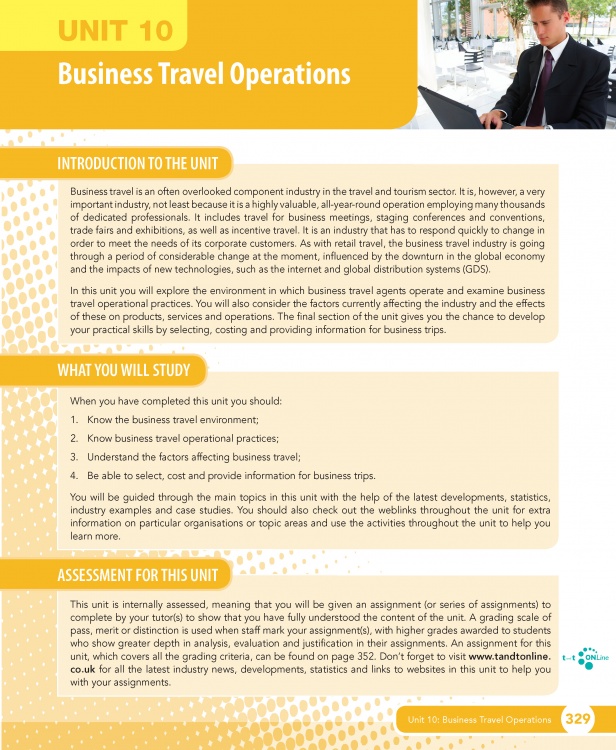 Unit 10 Business Travel Operations eUnit (2010 specifications)